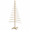 vidaXL Arbre de Noël en bois avec support Marron 210 cm Bambou