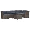 vidaXL Canap&eacute; de Jardin 6 Places avec Coussins Aspect Rattan PP