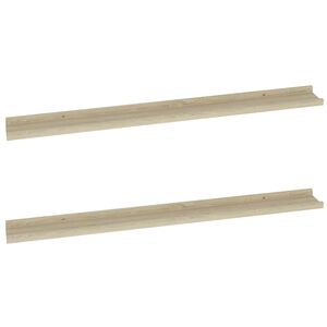 vidaXL &Eacute;tag&egrave;res murales 2 pcs ch&ecirc;ne sonoma 100x9x3 cm