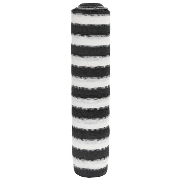 vidaXL Filet brise-vue anthracite et blanc 2x10 m PEHD 150 g/m&sup2;