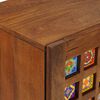 vidaXL Buffet avec porte Noyer 60 x 33 x 75 cm Bois de mangue massif