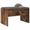 vidaXL Banc d'entr&eacute;e avec coussin Ch&ecirc;ne fum&eacute; 63 x 38 x 40 cm