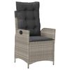 vidaXL Ensemble &agrave; manger de jardin et coussins 9 pcs gris clair rotin