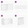 vidaXL Barri&egrave;re pour chiens et porte 4 panneaux blanc bois de peuplier