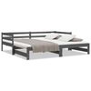 vidaXL Lit coulissant sans matelas gris 2x(90x200) cm