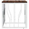 vidaXL Table basse argenté acier inoxydable/bois massif récupération