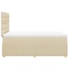 vidaXL Sommier &agrave; lattes de lit avec matelas cr&egrave;me 120x190 cm tissu