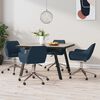 vidaXL Chaises pivotantes &agrave; manger lot de 4 bleu tissu