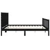 vidaXL Cadre de lit sans matelas noir 200x200 cm bois massif de pin