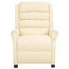 vidaXL Fauteuil de massage Crème Similicuir