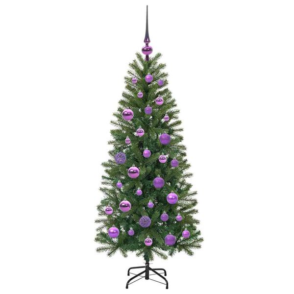 vidaXL Sapin de No&euml;l artificiel avec 150 LED Vert 120 cm PE et PVC