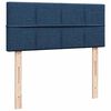 vidaXL Sommier &agrave; lattes de lit avec matelas Bleu 120x200 cm Tissu