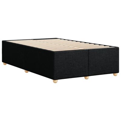 vidaXL Cadre de lit sans matelas noir 120x200 cm tissu