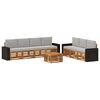 vidaXL Ensembles de canap&eacute;s avec coussin 8 pcs Bois d'Acacia Massif