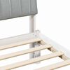 vidaXL Cadre de lit Blanc et gris clair 90 x 200 cm Bois massif en pin