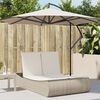 vidaXL Chaise longue double avec coussins beige r&eacute;sine tress&eacute;e