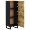 vidaXL Buffet avec 3 portes 40x33x110 cm bois massif manguier et fer