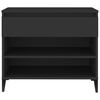 vidaXL Armoire &agrave; chaussures Noir 70x36x60 cm Bois d'ing&eacute;nierie