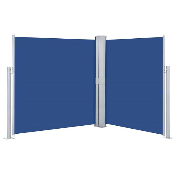 vidaXL Auvent lat&eacute;ral r&eacute;tractable Bleu 140 x 600 cm