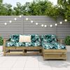 vidaXL Salon de jardin 4 pcs bois de pin impr&eacute;gn&eacute;