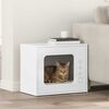 vidaXL Maison pour chat Blanc Brillant 51 x 30 x 42,5 cm