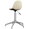 vidaXL Chaise pivotante de bureau Cr&egrave;me Tissu