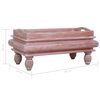 vidaXL Table basse Marron 90x50x40 cm Bois d'acajou massif