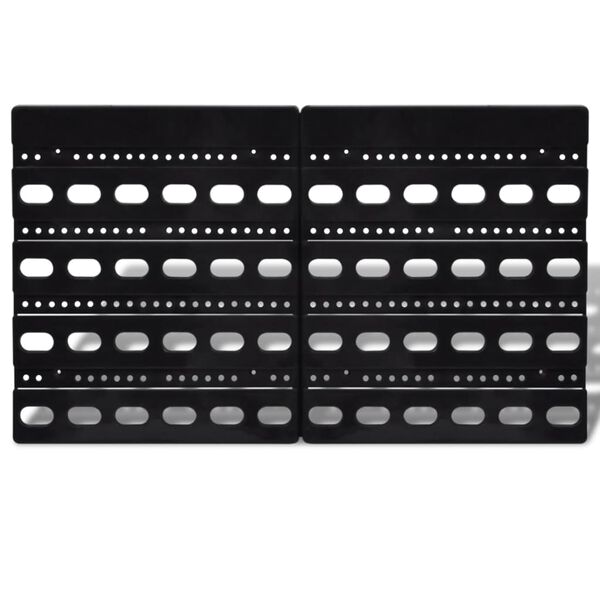 vidaXL Jeu de paniers muraux de stockage Plastique 30pcs Bleu et rouge