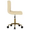 vidaXL Chaises pivotantes &agrave; manger lot de 2 cr&egrave;me velours