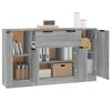 vidaXL Buffets 3 pcs Sonoma gris Bois d'ing&eacute;nierie