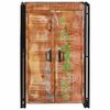 vidaXL Highboard avec portes Marron Bois Recycl&eacute; Massif et M&eacute;tal
