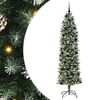 vidaXL Arbre de No&euml;l artificiel slim Vert et blanc 240 cm