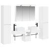vidaXL Ensemble de mobilier de salle de bain 6 pc Blanc