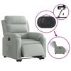 vidaXL Fauteuil inclinable &eacute;lectrique gris clair velours