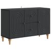 vidaXL Meuble TV avec tiroir Noir 89 x 34,5 x 60 cm Bois d'ing&eacute;nierie