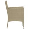 vidaXL Ensemble à manger de jardin et coussins 5 pcs Poly rotin Beige
