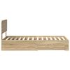 vidaXL Cadre de lit Ch&ecirc;ne Sonoma 100 x 200 cm Bois d'ing&eacute;nierie