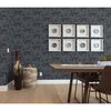 DUTCH WALLCOVERINGS Papier peint Onyx Anthracite et dor&eacute;