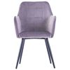vidaXL Chaises &agrave; manger lot de 2 gris velours