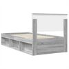 vidaXL Cadre de lit Gris Sonoma 90 x 200 cm Bois d'ing&eacute;nierie