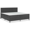 vidaXL Sommier &agrave; lattes de lit Gris fonc&eacute; Tissu 200x200 cm