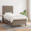 vidaXL Sommier &agrave; lattes de lit avec matelas Taupe 90x190 cm Tissu