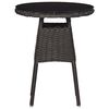 vidaXL Mobilier de bistro 3 pcs avec coussins R&eacute;sine tress&eacute;e Noir