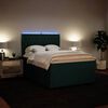 vidaXL Sommier &agrave; lattes de lit et matelas Vert fonc&eacute; 160x200cm Velours