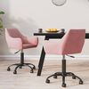 vidaXL Chaises pivotantes &agrave; manger lot de 2 rose velours