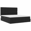 vidaXL Lit avec rangement et matelas Noir 180 x 200 cm Velours