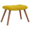 vidaXL Chaise à bascule avec repose-pied Jaune moutarde Velours