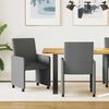 vidaXL Chaises de Salle à Manger avec Roues 2 pcs Gris foncé