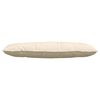 vidaXL Coussin de Dos Cr&egrave;me 120 x 50 cm Tissu en velours c&ocirc;tel&eacute;