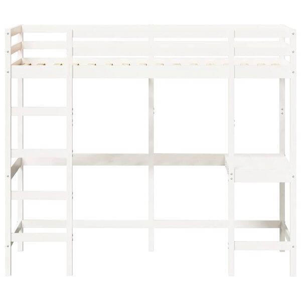vidaXL Lit superposé sans matelas blanc 90x190 cm bois de pin massif